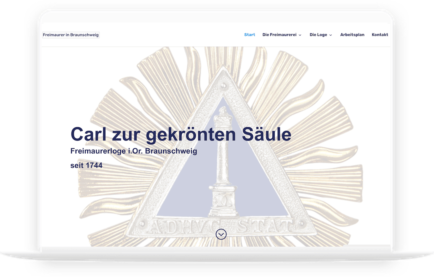 Startseite Homepage Freimaurerloge Carl zur gekrönten Säule