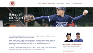Homepage für Sportverein LIndenberg - Baseball