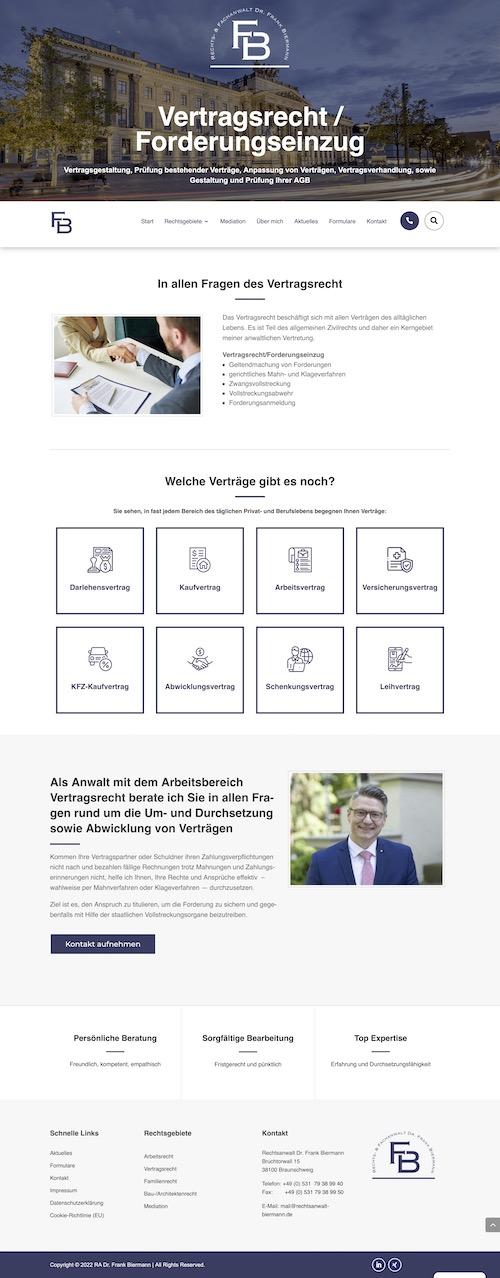 Auflösung einer GbR - Neuanfang Rechtsanwalt Dr. Biermann - Braunschweig - Website - Webdesign - S. 2